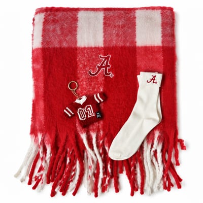  Alabama Crimson Tide Gameday Social Women's Holiday Comfy Gift Set - Crimson