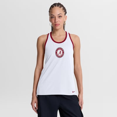  Alabama Crimson Tide Nike Women's Reversible Racerback Tank Top - White