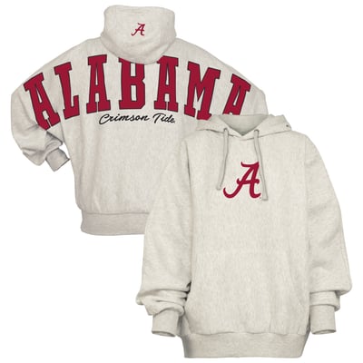 Alabama Crimson Tide Pressbox Women's Belvedere Oversized Hoodie - Gray