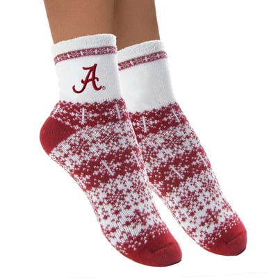 Alabama Crimson Tide ZooZatz Women's Fuzzy Holiday Crew Socks