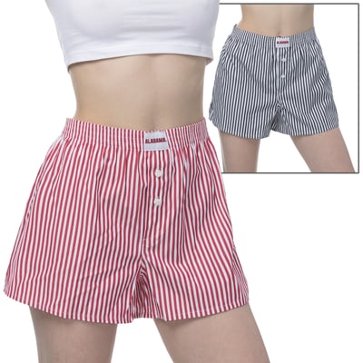  Alabama Crimson Tide ZooZatz Women's Two-Pack Boxer Shorts Set - Crimson/Black