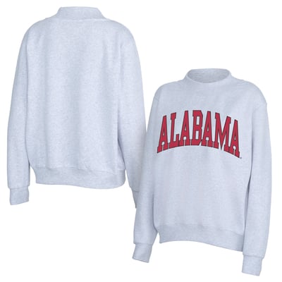 Alabama Crimson Tide ZooZatz Women's Team Arch Mock Neck Sweatshirt - Gray