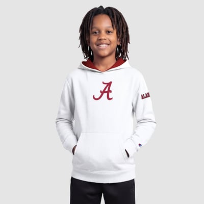  Alabama Crimson Tide Champion Youth Fleece Hoodie - White