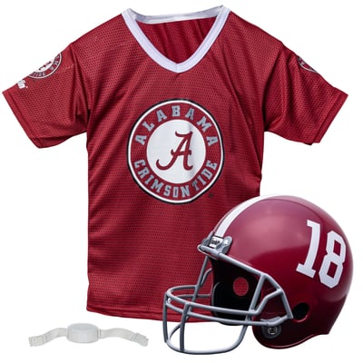 Alabama Crimson Tide Franklin Sports Youth NCAA Deluxe Helmet & Jersey Set