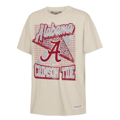 Alabama Crimson Tide Mitchell & Ness Youth Collegiate T-Shirt - Natural
