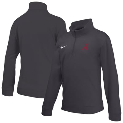 Alabama Crimson Tide Nike Youth Therma-FIT Quarter-Zip Pullover - Anthracite