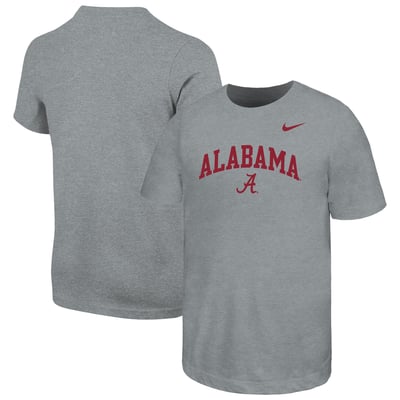  Alabama Crimson Tide Nike Youth Arched Name Drop T-Shirt - Gray