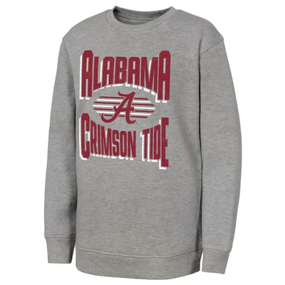 Alabama Crimson Tide Outerstuff Youth Jet Stream Sweatshirt - Gray