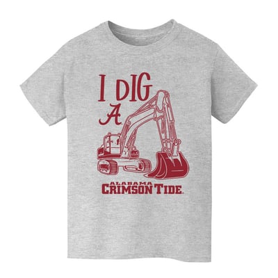 Alabama Crimson Tide Vive La Fete Youth Excavator T-Shirt - Gray