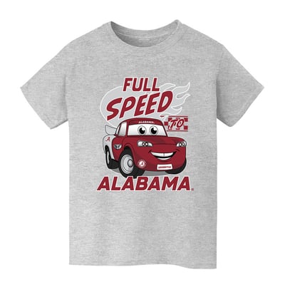  Alabama Crimson Tide Vive La Fete Youth Full Speed T-Shirt - Gray
