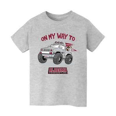 Alabama Crimson Tide Vive La Fete Youth On My Way T-Shirt - Gray