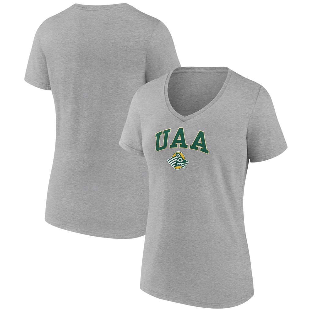 Alaska Anchorage Seawolves Women's Campus V-Neck T-Shirt - Gray