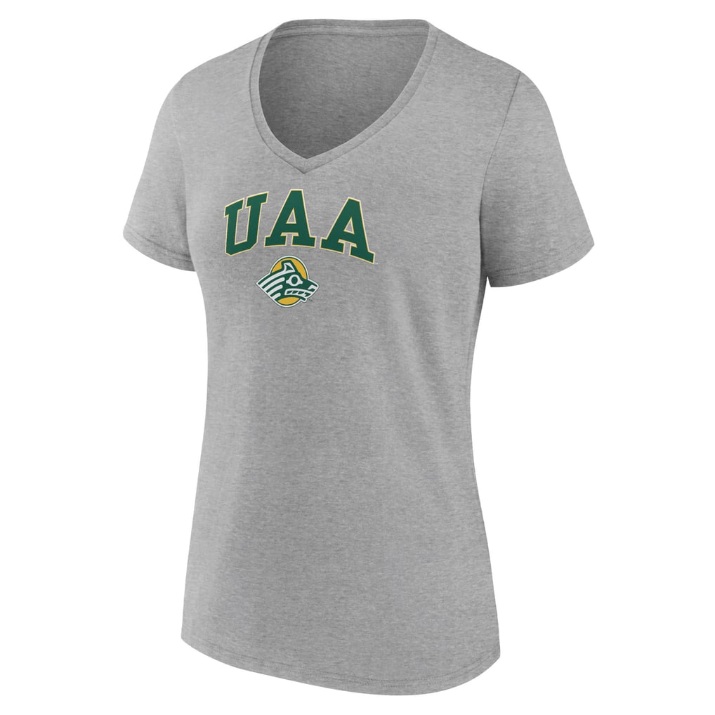 Alaska Anchorage Seawolves Women's Campus V-Neck T-Shirt - Gray
