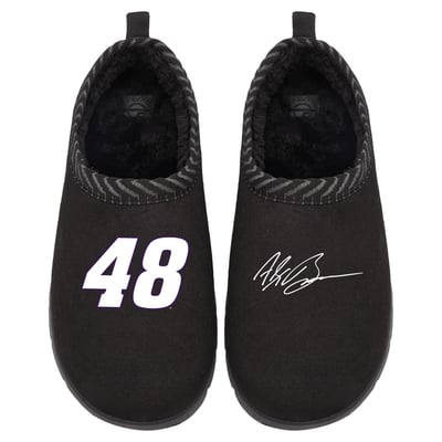 Alex Bowman ISlide Unisex Number & Signature Mission Slippers - Black