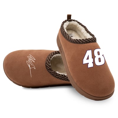 Alex Bowman ISlide Unisex Number & Signature Mission Slippers - Brown