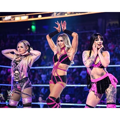 Alexa Bliss, Charlotte Flair & Tatum Paxley WWE Unsigned Fanatics Authentic In-Ring Entrance Photograph