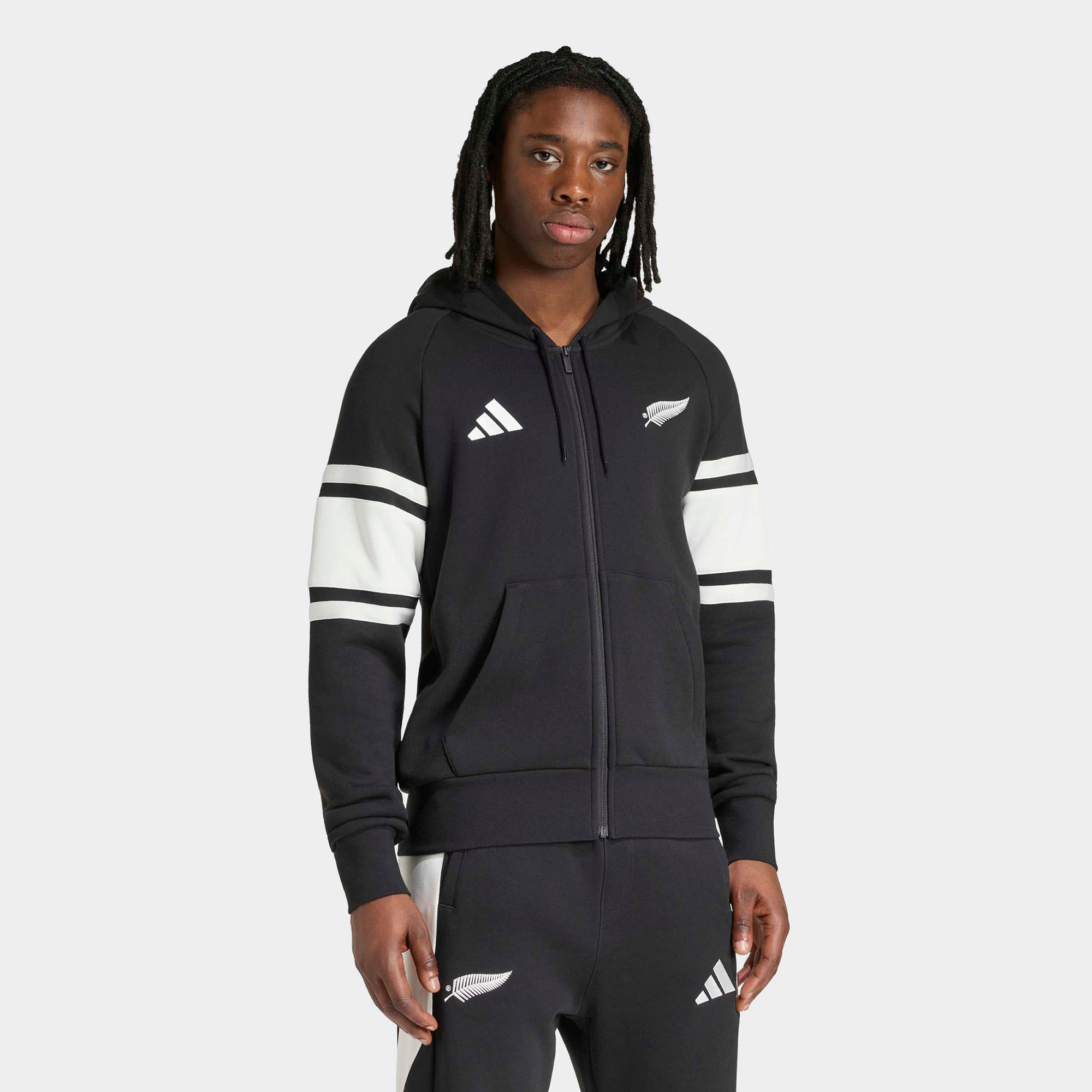 adidas All Blacks Black Leisurewear Full-Zip Hoodie