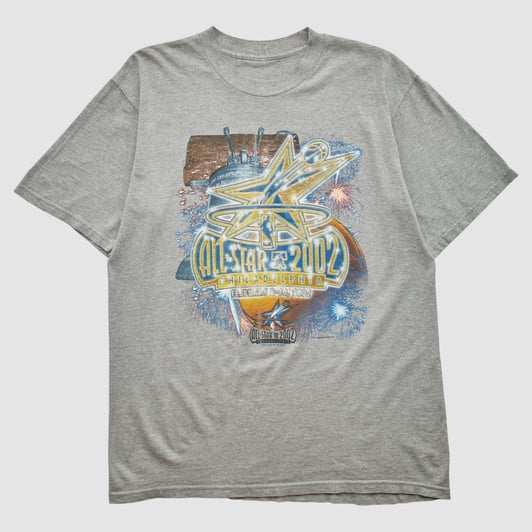 All-Star Game 2002 T-shirt - Heather Gray - XL by Fanatics Real Vintage