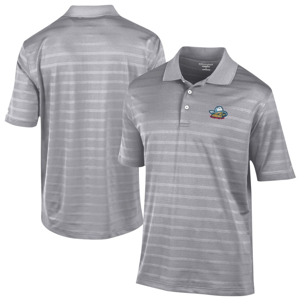  Amarillo Sod Poodles Champion Textured Solid Polo - Gray