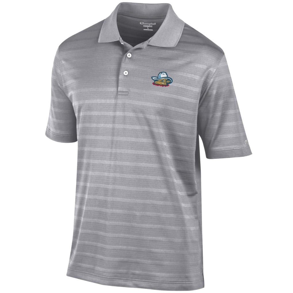  Amarillo Sod Poodles Champion Textured Solid Polo - Gray