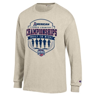 Champion Unisex 2026 American Conference Cross Country Championship Long Sleeve T-Shirt - Oatmeal