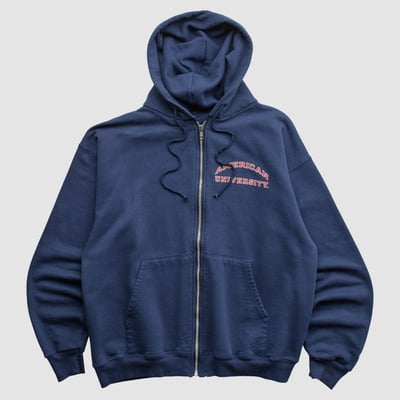 American Eagles Champion 2000s Hooded Full Zip Jacket - Navy - S by Fanatics Real Vintage