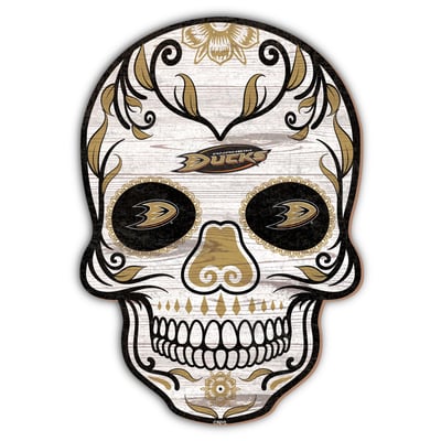Anaheim Ducks 12'' Sugar Skull Sign