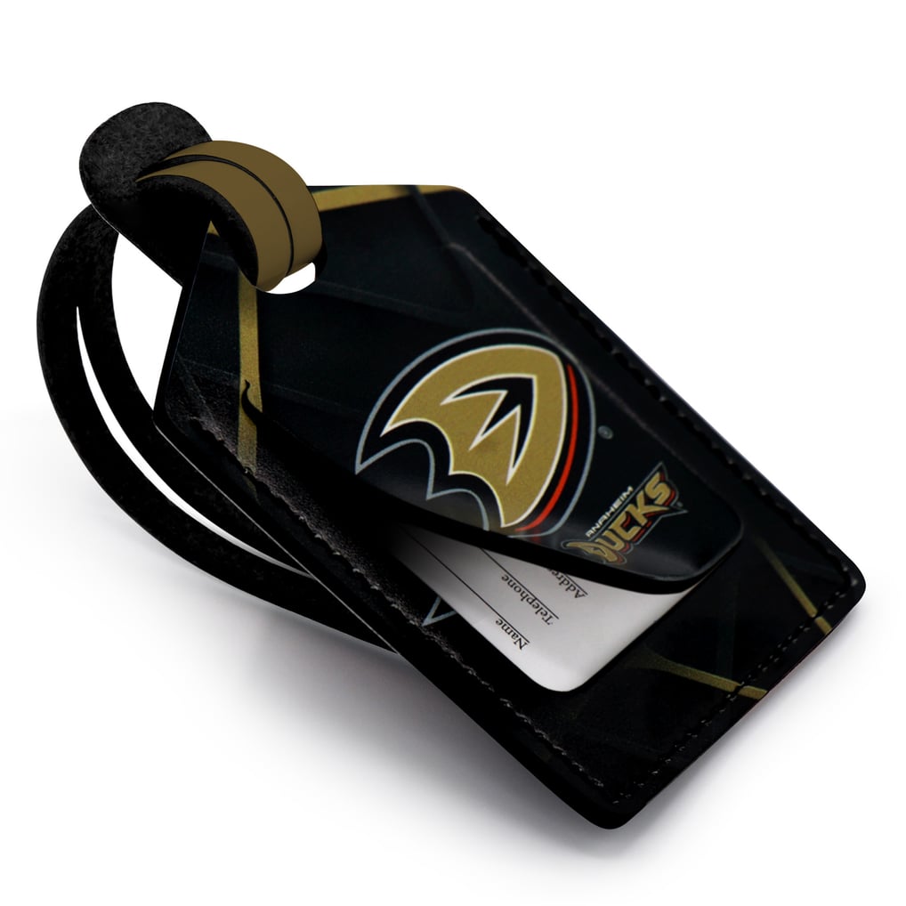 Anaheim Ducks Personalized Leather Luggage Tag