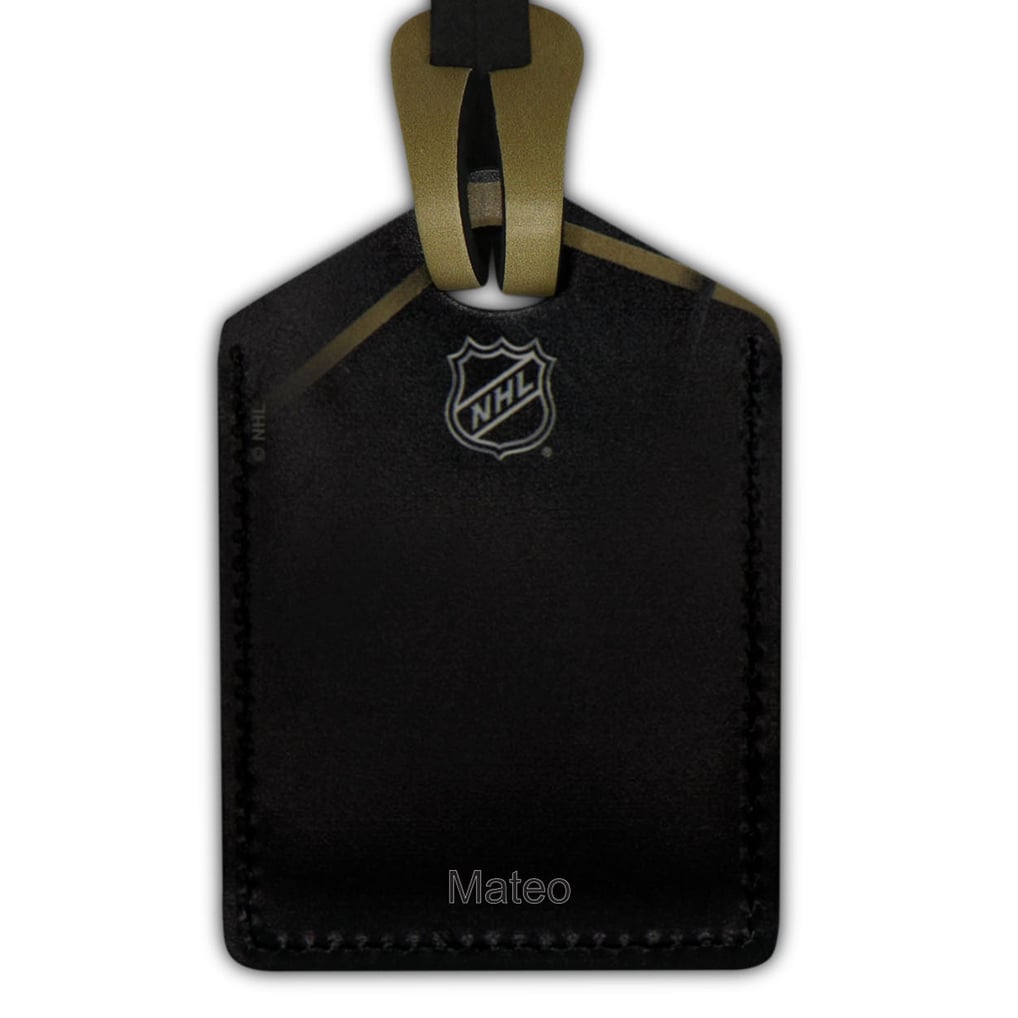 Anaheim Ducks Personalized Leather Luggage Tag