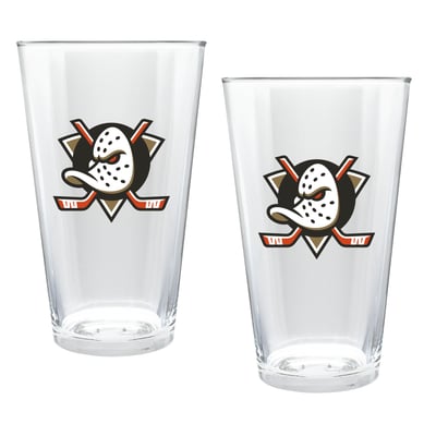 Anaheim Ducks Two-Piece 16oz. Double Play Pint Glass Set