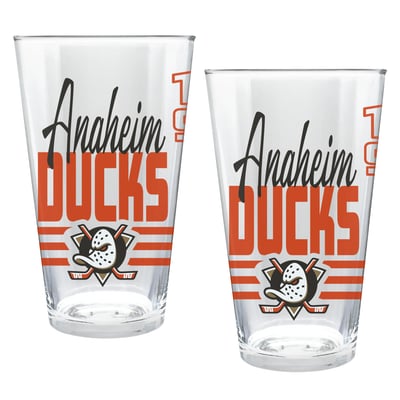 Anaheim Ducks Two-Piece 16oz. Heritage Pint Glass Set