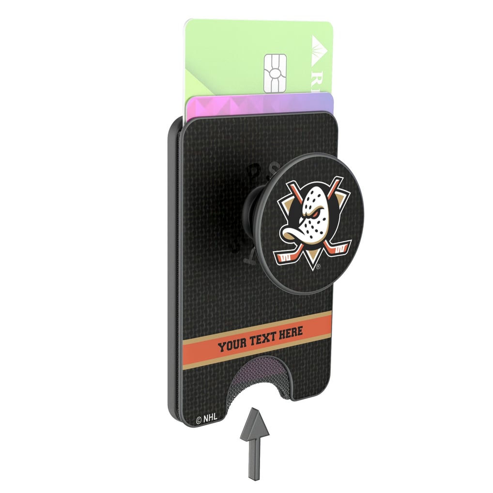 Anaheim Ducks Keyscaper Personalized Solid PopSockets Magnetic Wallet