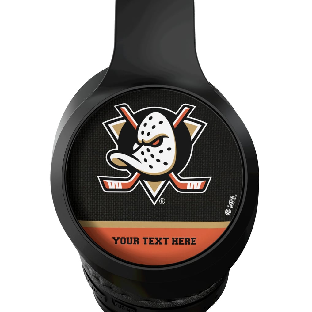 Anaheim Ducks Keyscaper Personalized Solid Wireless Bluetooth Headphones With Case