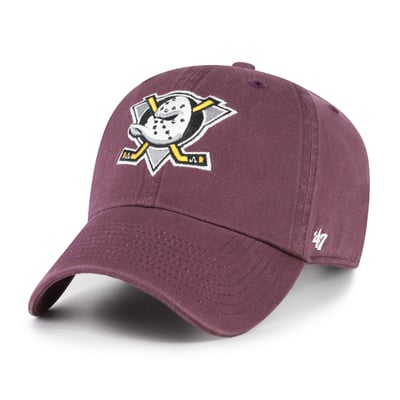  Anaheim Ducks '47 Alternate Logo Clean Up Adjustable Hat - Purple