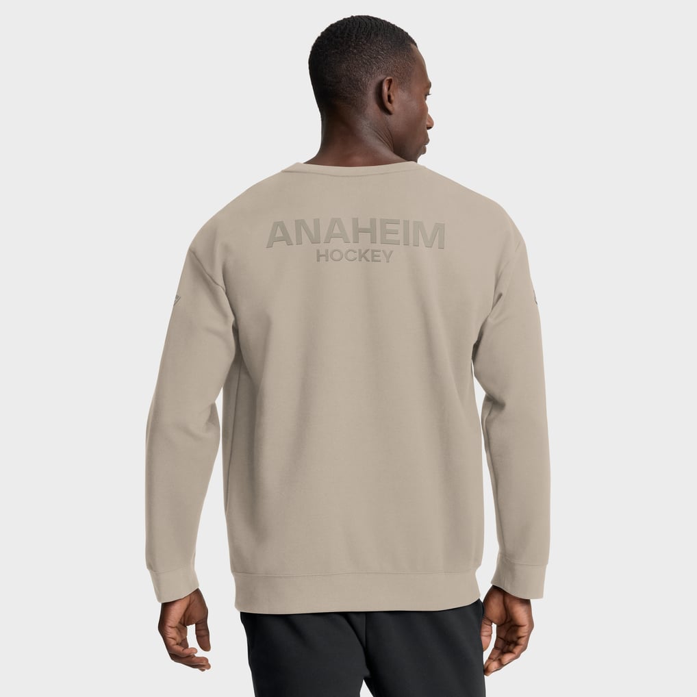 Anaheim Ducks Fanatics Authentic Pro Road Tri-Blend Sweatshirt - Tan