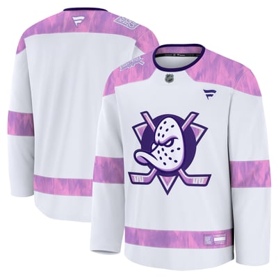  Anaheim Ducks Fanatics Hockey Fights Cancer Practice Jersey - White
