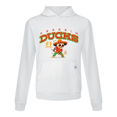 Anaheim Ducks Levelwear DOTD Sugar Skull Player Relay Hooded T-Shirt - White
