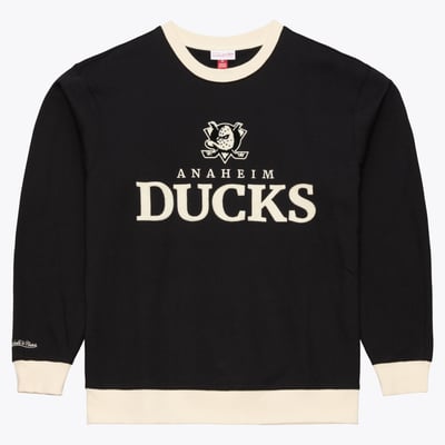 Anaheim Ducks Mitchell & Ness Cookies & Cream Crewneck Sweatshirt - Black
