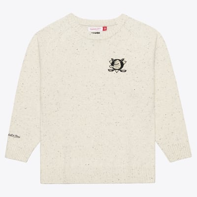  Anaheim Ducks Mitchell & Ness Cookies & Cream Sweater - Cream