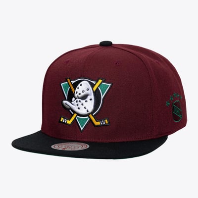  Anaheim Ducks Mitchell & Ness Legendary Home Snapback Hat - Maroon