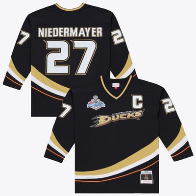 Scott Niedermayer Anaheim Ducks Mitchell & Ness 2006/07 Captain Patch Stanley Cup Power Play Jersey - Black