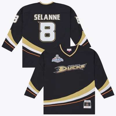 Teemu Selanne Anaheim Ducks Mitchell & Ness 2006/07  Stanley Cup Power Play Jersey - Black