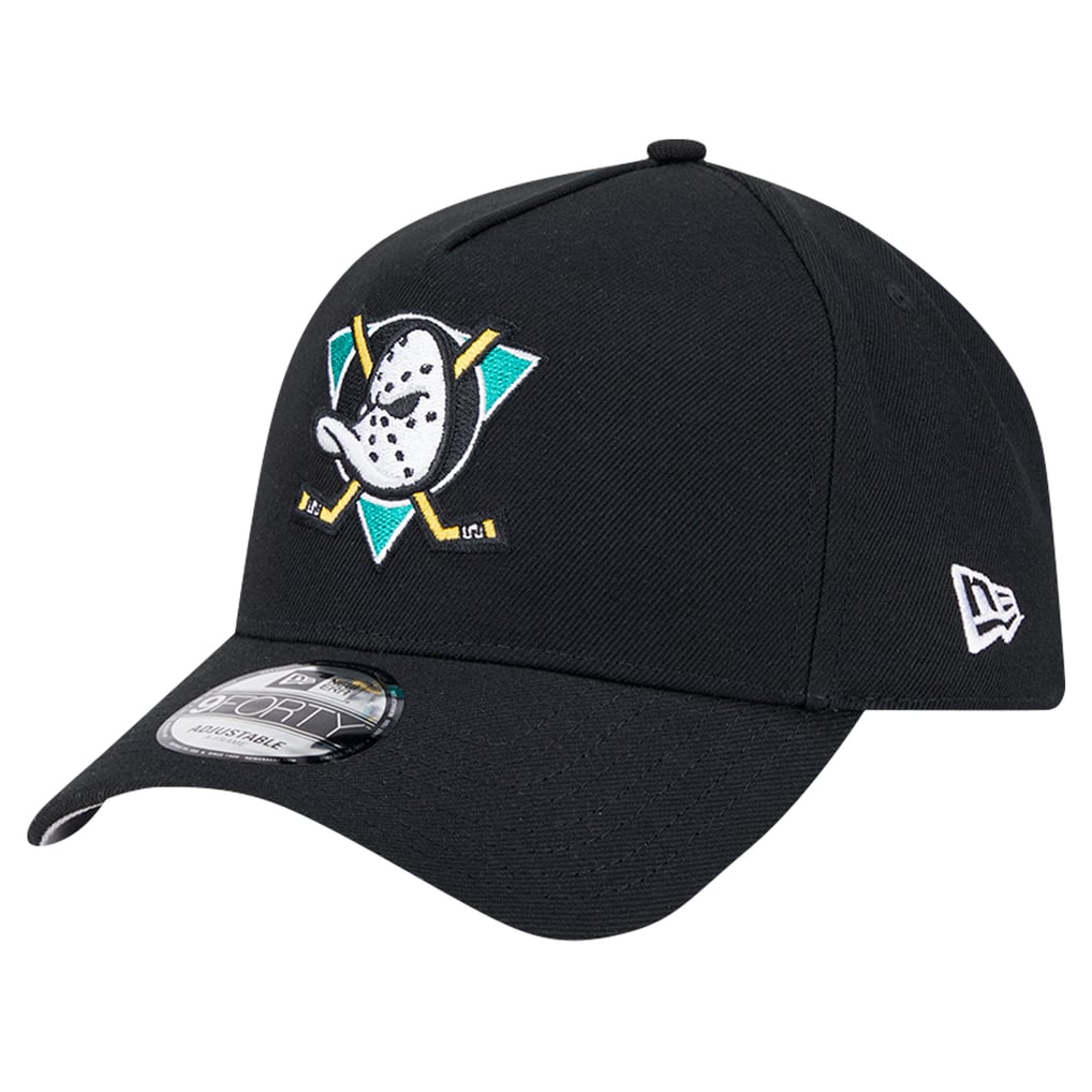 Anaheim Ducks New Era Core A-Frame 9FORTY Adjustable Hat - Black display picture 2