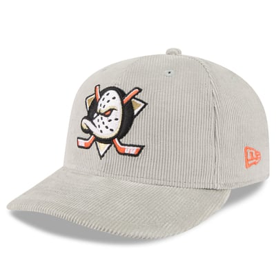 Anaheim Ducks New Era Corduroy 59FIFTY Fitted Hat - Gray