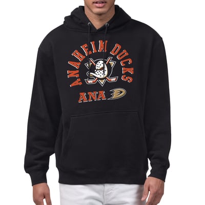 Anaheim Ducks Starter All-Around Fan Hoodie - Black