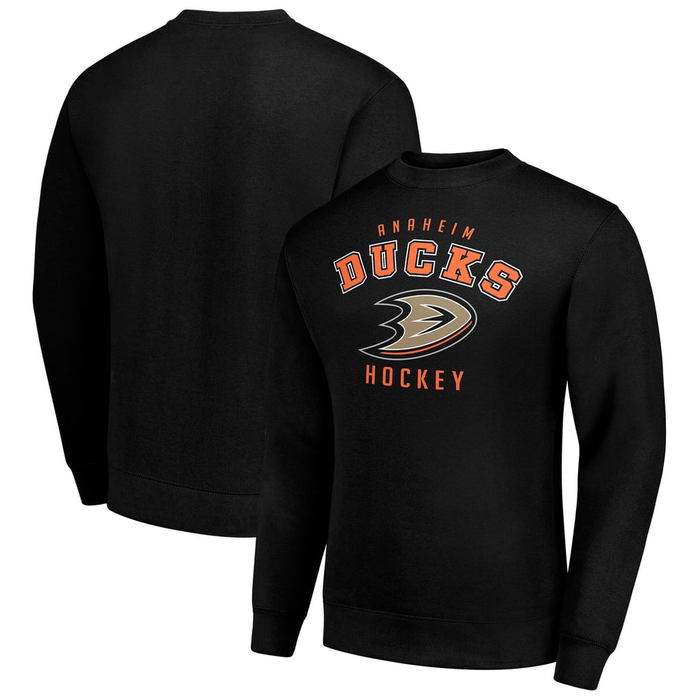  Anaheim Ducks Men's Starter Team Logo Fleece Pullover Sweatshirt - Black