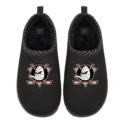 Anaheim Ducks ISlide Unisex Primary Logo Mission Slipper - Black

