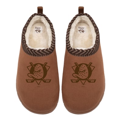 Anaheim Ducks ISlide Unisex Tonal Logo Mission Slippers - Tan
