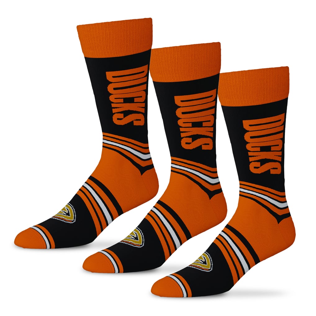  Anaheim Ducks Starter Unisex Rally Cry 3-Pack Socks Set - Black