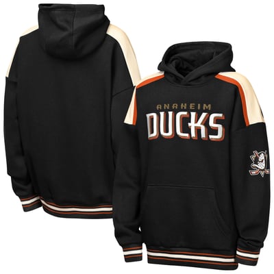  Anaheim Ducks Outerstuff Youth Camaraderie Oversized Fleece Hoodie - Black